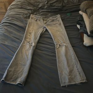 Light blue, ripped American Eagle boyfriend jeans